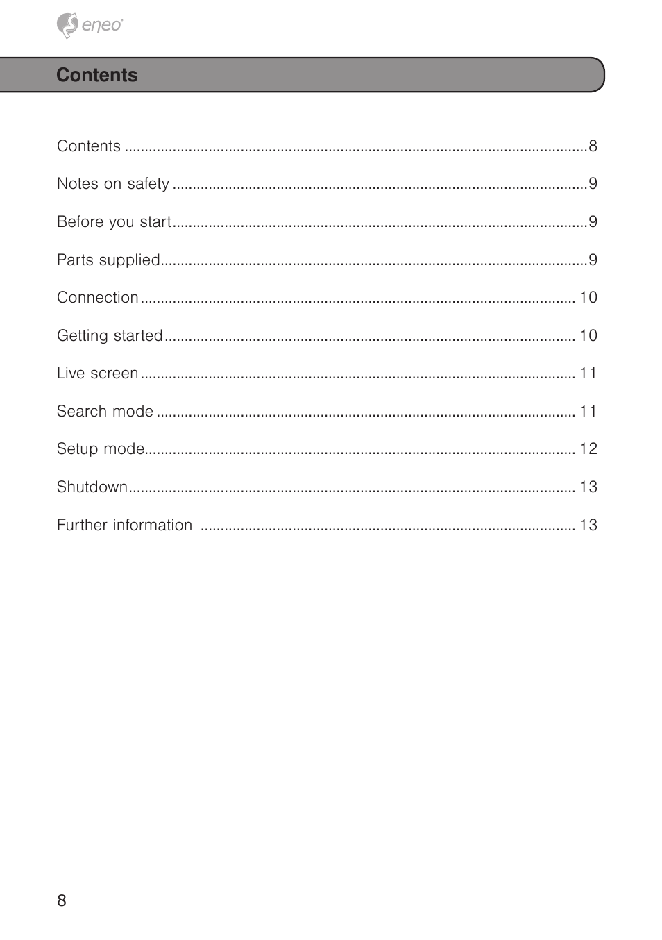 Eneo HDR-5004AH1.0 User Manual | Page 8 / 32