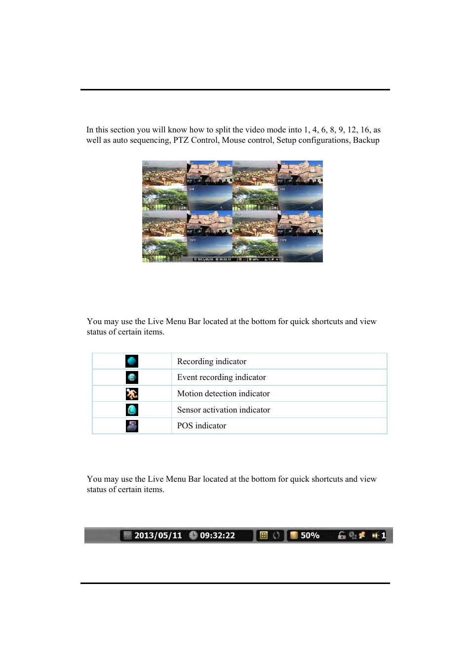 2. live mode | Eneo HDR-5004AH1.0 User Manual | Page 23 / 75