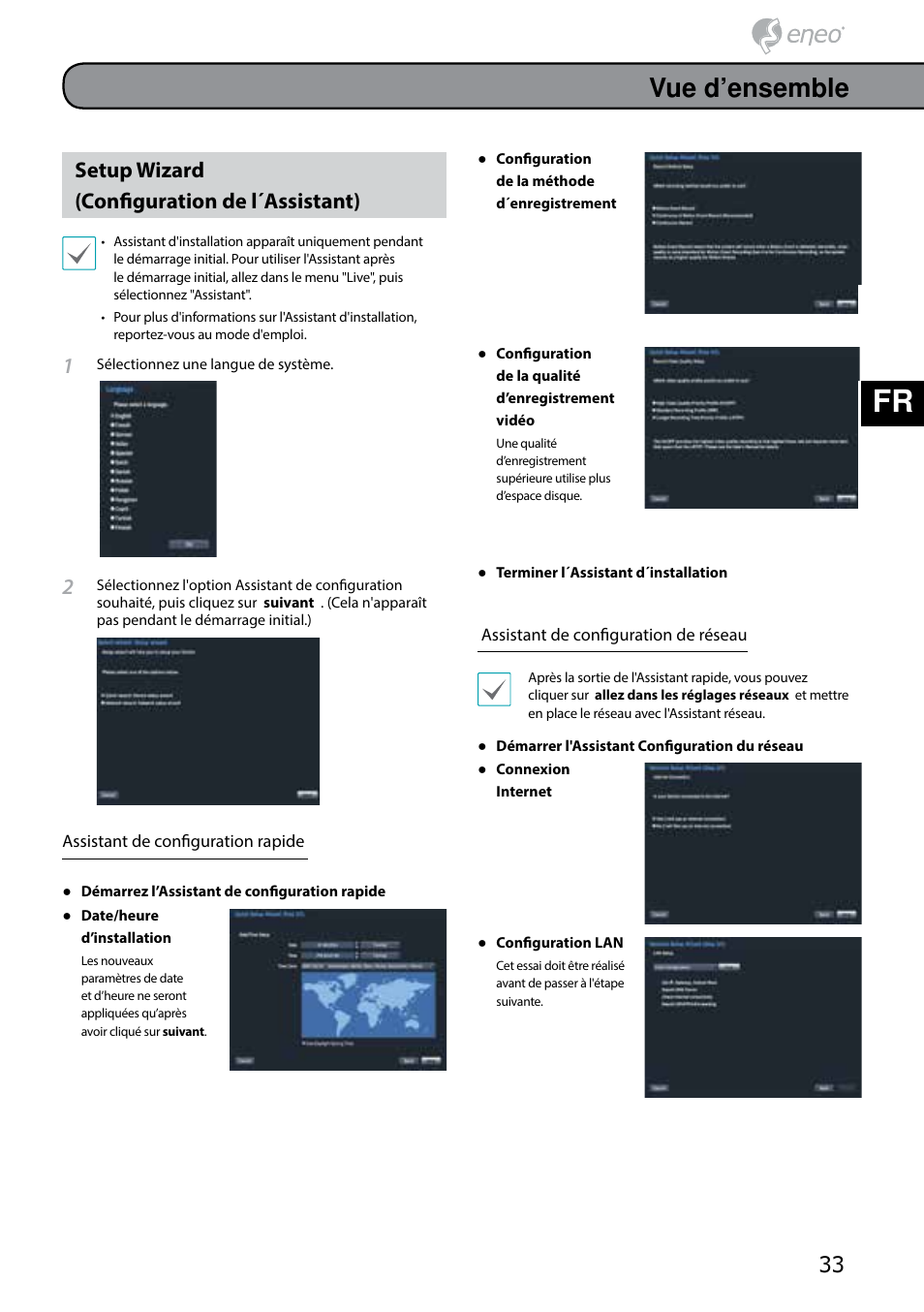 De fr pl ru, Vue d’ensemble, Setup wizard (configuration de l´assistant) | Eneo PNR-5304/4TB User Manual | Page 33 / 68