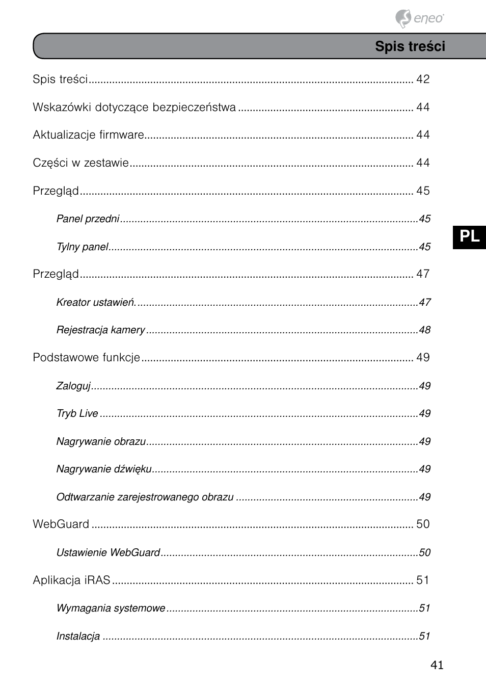 Eneo PNR-5304/4TB User Manual | Page 41 / 68