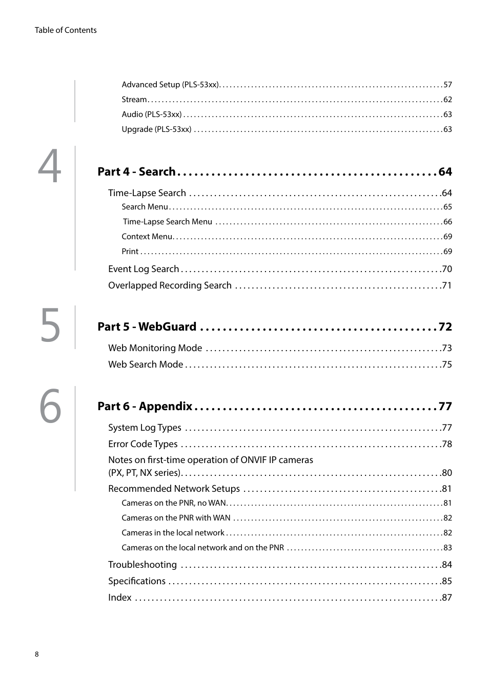 Eneo PNR-5304/4TB User Manual | Page 8 / 88