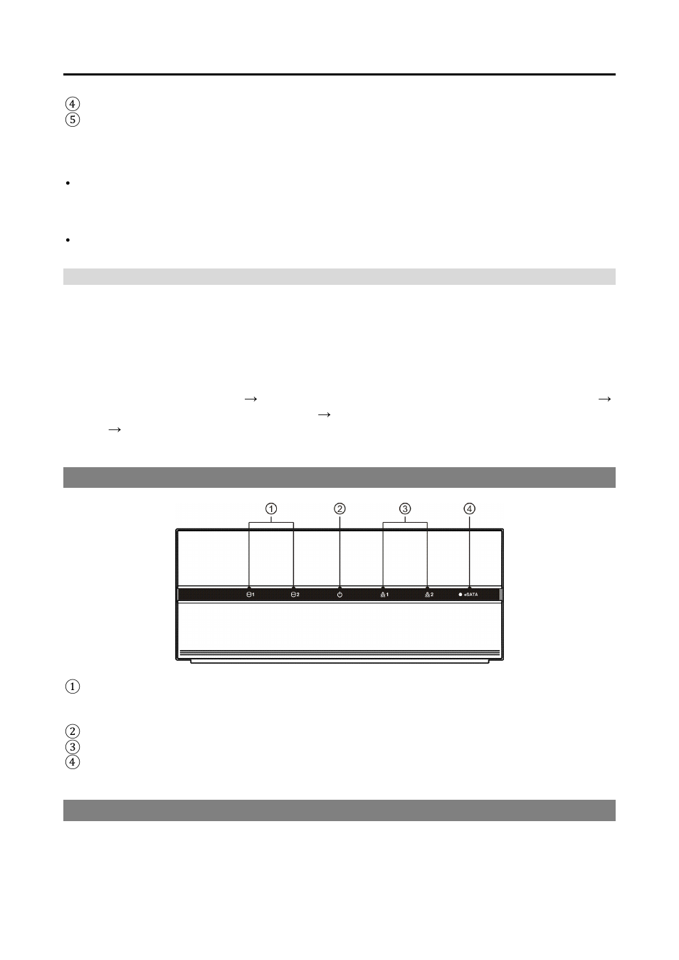 Factory reset, 4 front panel 1.5 tuning on/off the system, 4 front panel | 5 tuning on/off the system | Eneo PNR-5108 User Manual | Page 9 / 32