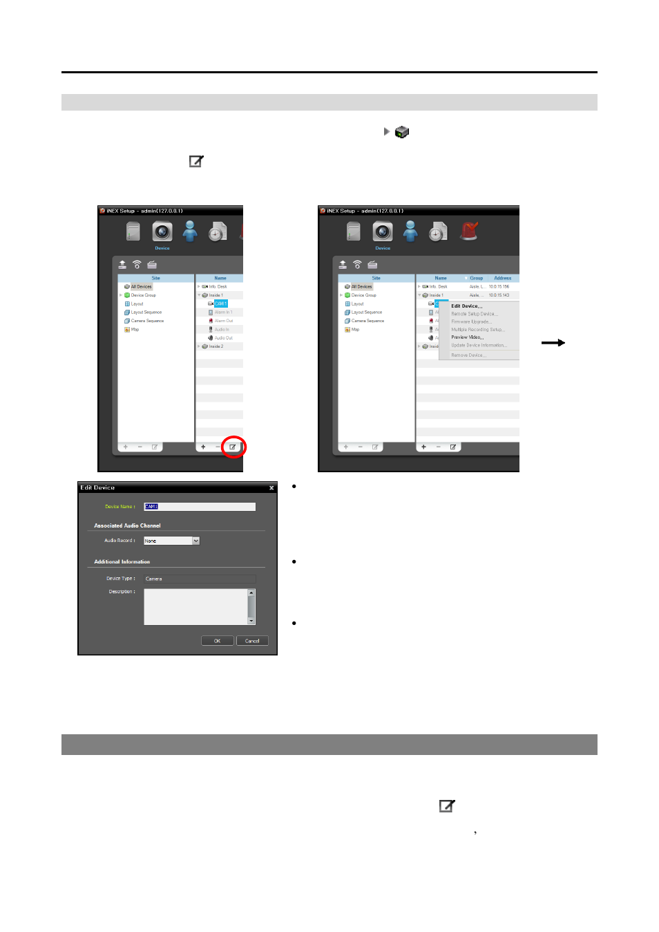 Editing input/output device information, 3 remote setup of onvif, Conformance protocol devices | D 12.3 remote setup of onvif, O 12.3 remote setup of onvif | Eneo PNR-5108 User Manual | Page 103 / 152