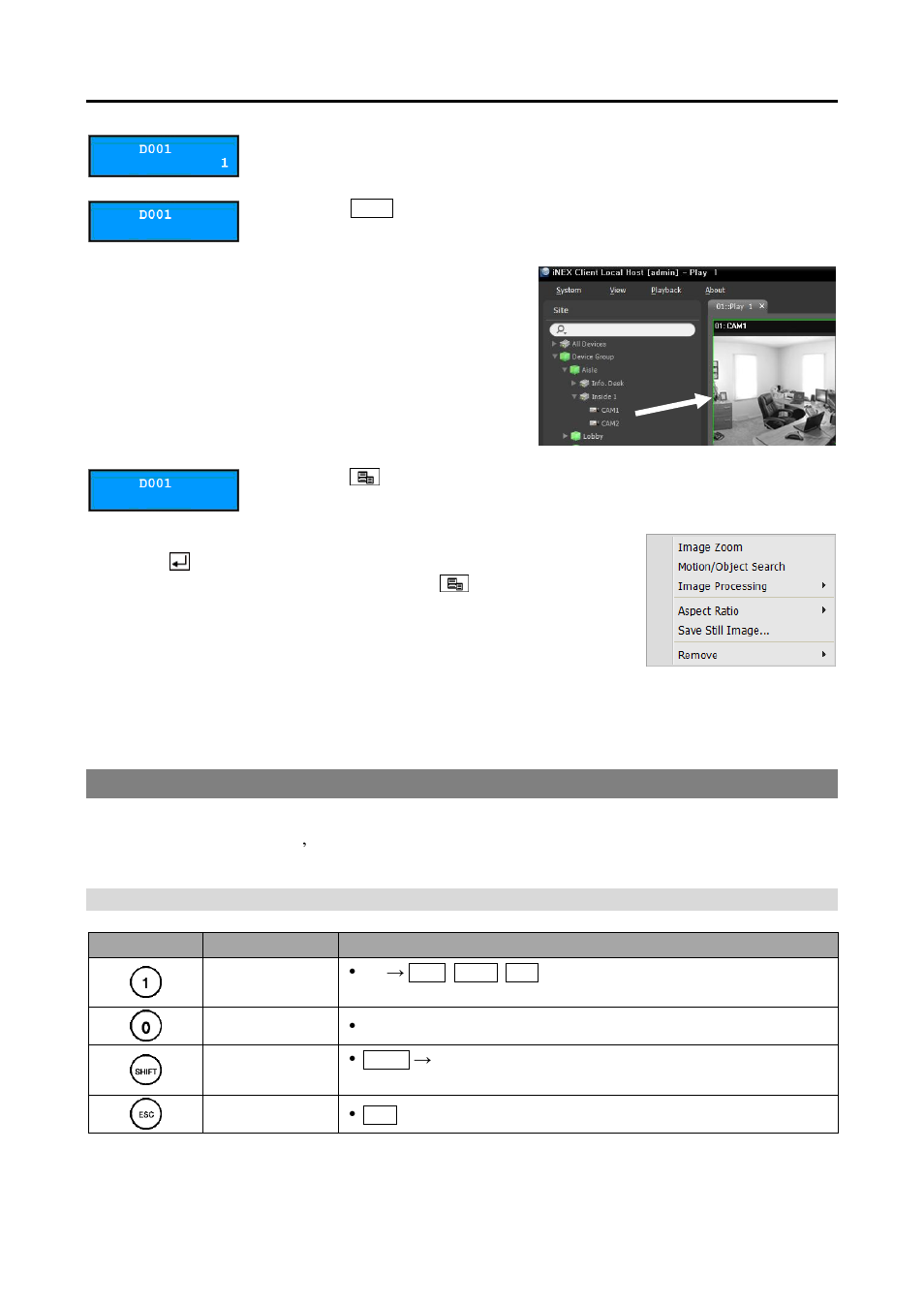 4 network keyboard buttons, Buttons for operation commands | Eneo PNR-5108 User Manual | Page 133 / 152