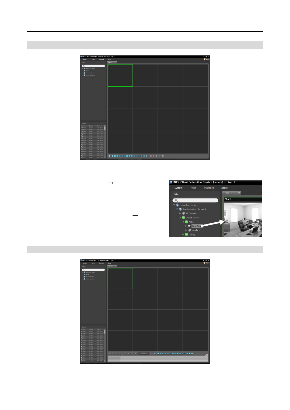 Live video monitoring playing recorded video | Eneo PNR-5108 User Manual | Page 142 / 152