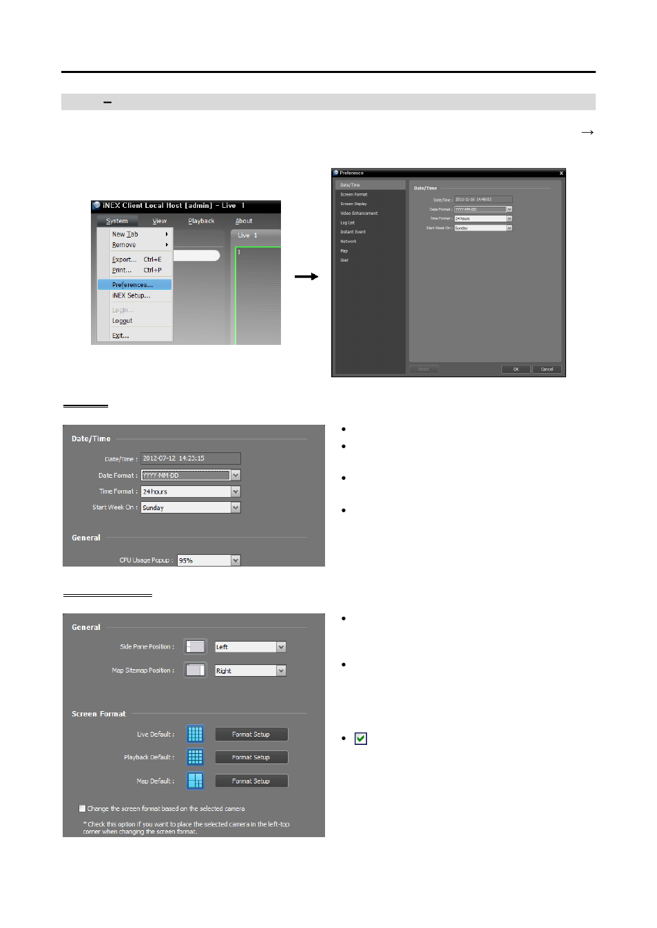 Menu, Preference settings, Menu – preference settings | Eneo PNR-5108 User Manual | Page 44 / 152