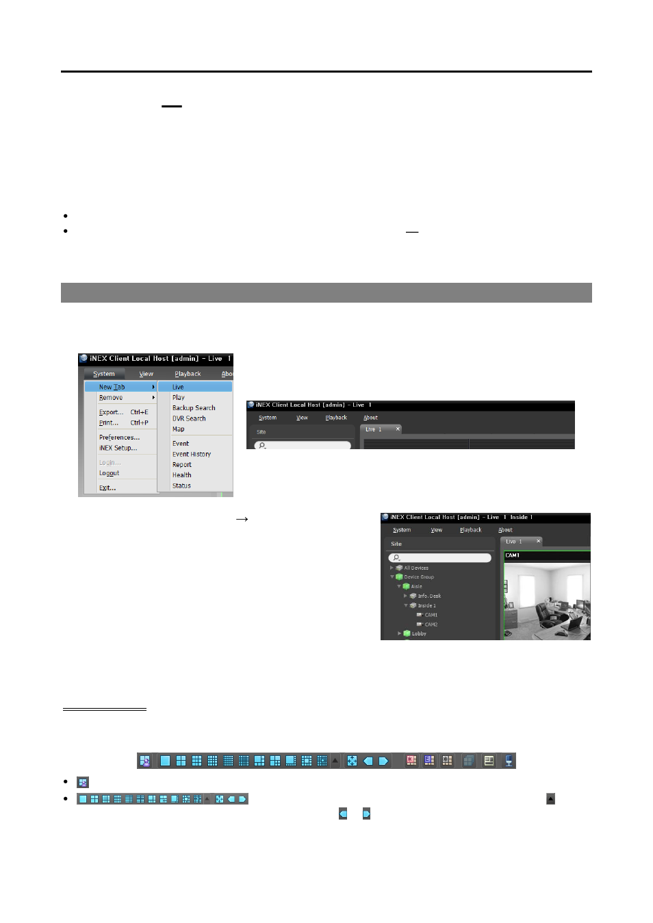 Chapter 5, Live video monitoring, 1 monitoring video | Chapter 5 — live video monitoring, R chapter 5 — live video monitoring, O chapter 5, O 5.1 monitoring video, 1 monitoring, Video, To 5.1 | Eneo PNR-5108 User Manual | Page 50 / 152