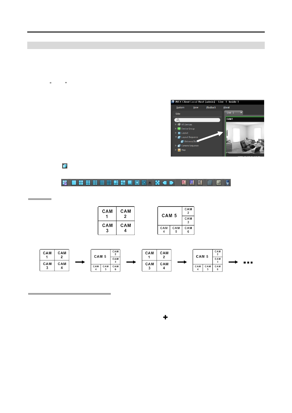 Layout sequence monitoring, Layout, Sequence monitoring | Eneo PNR-5108 User Manual | Page 54 / 152
