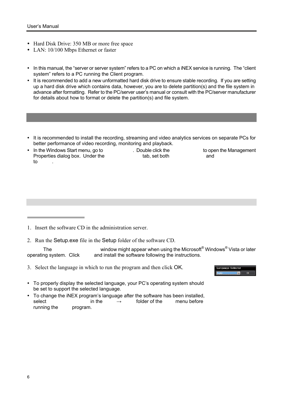 2 installation, Server system | Eneo iNEX Client User Manual | Page 11 / 164