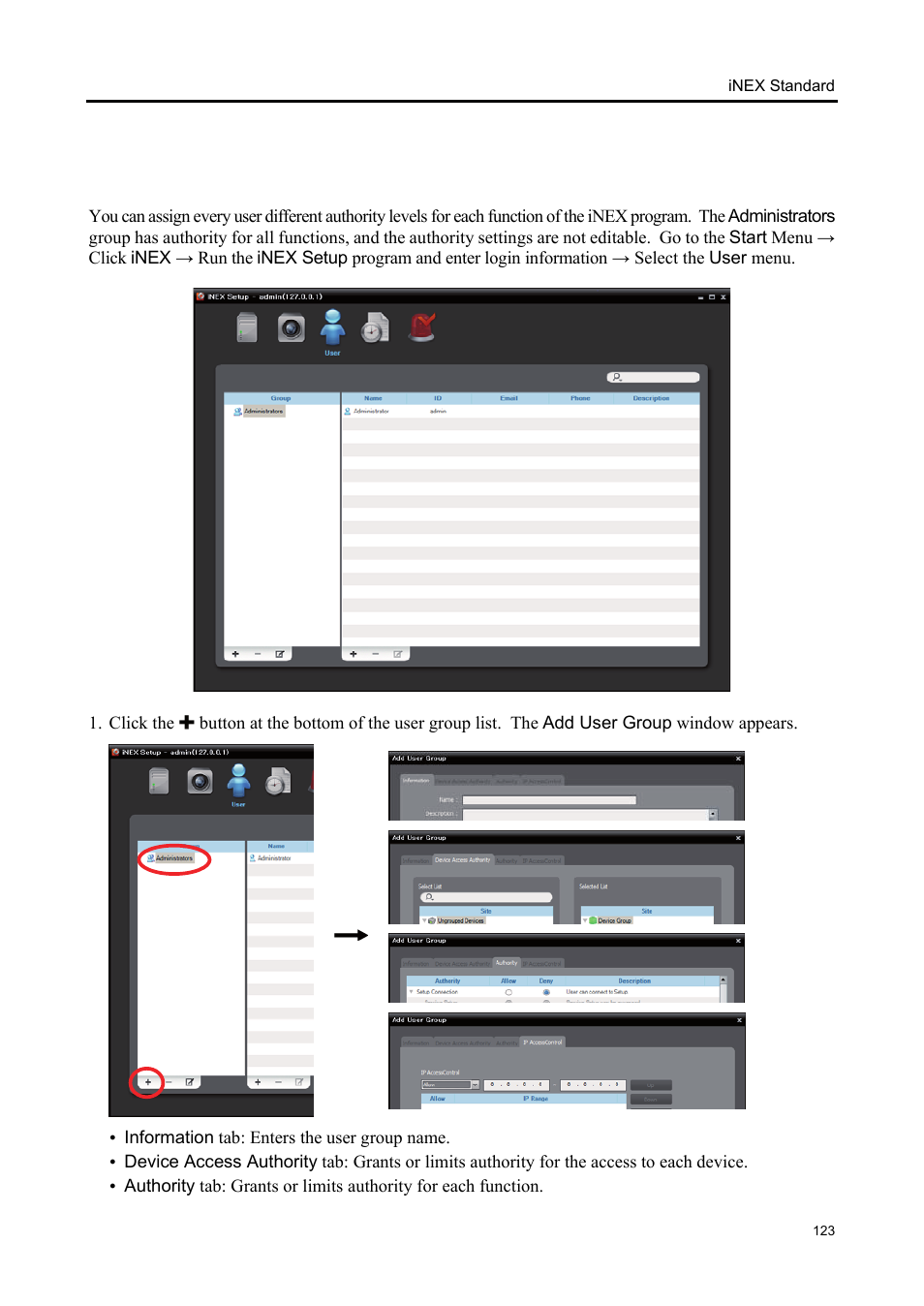 Chapter 14 — user management | Eneo iNEX Client User Manual | Page 128 / 164