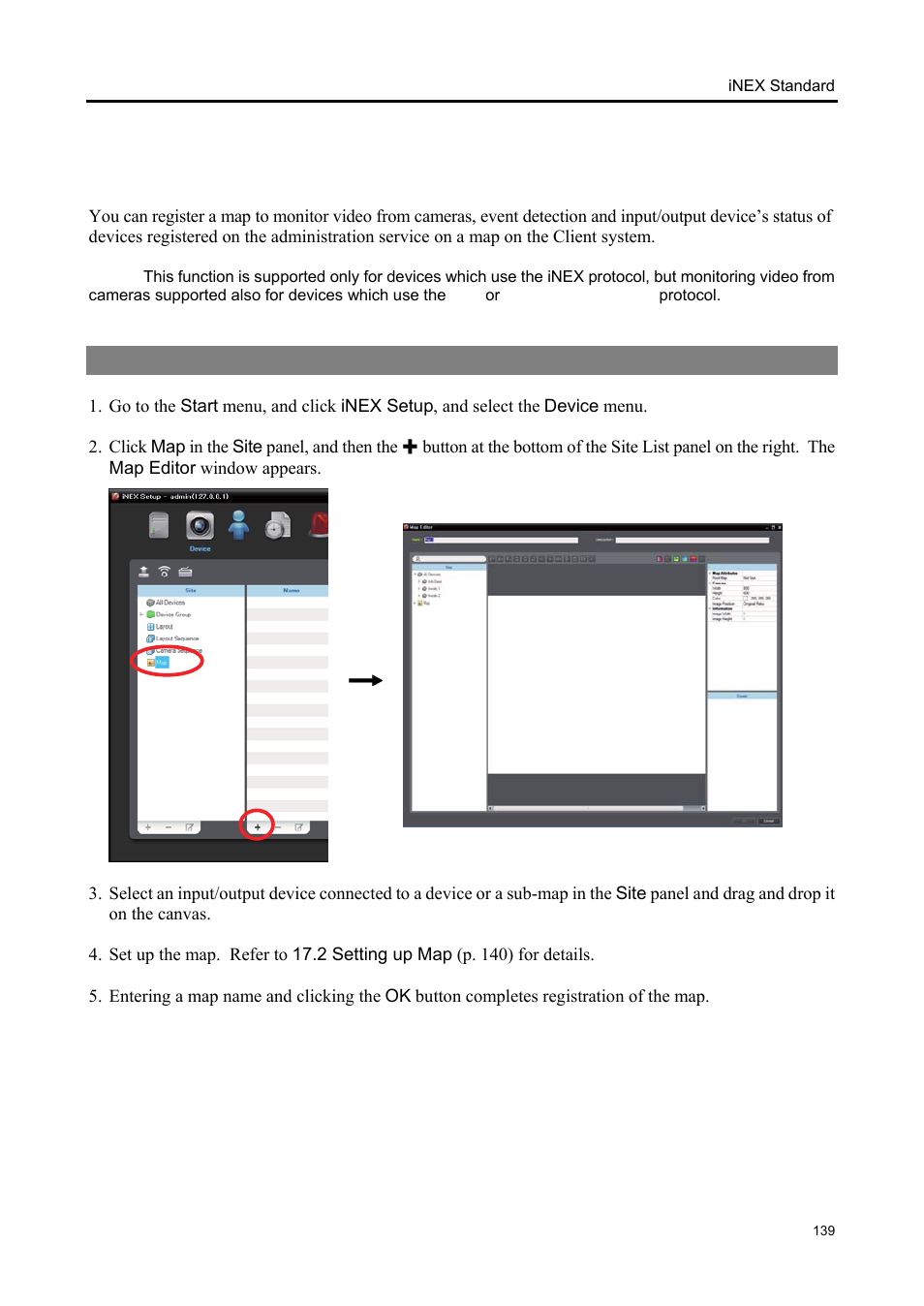 Chapter 17 — map editor, 1 registering map | Eneo iNEX Client User Manual | Page 144 / 164