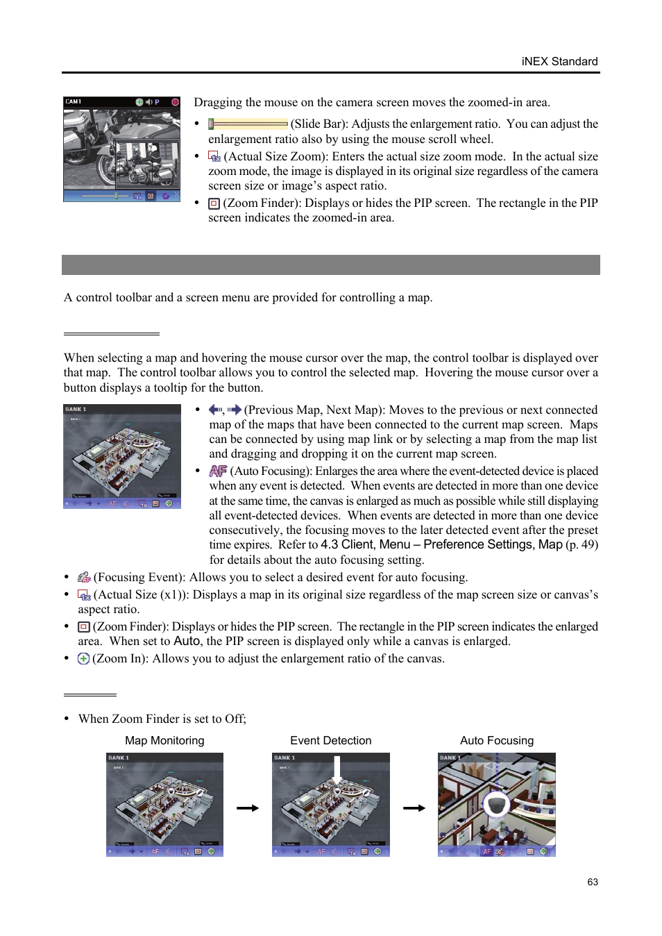 4 controlling maps | Eneo iNEX Client User Manual | Page 68 / 164