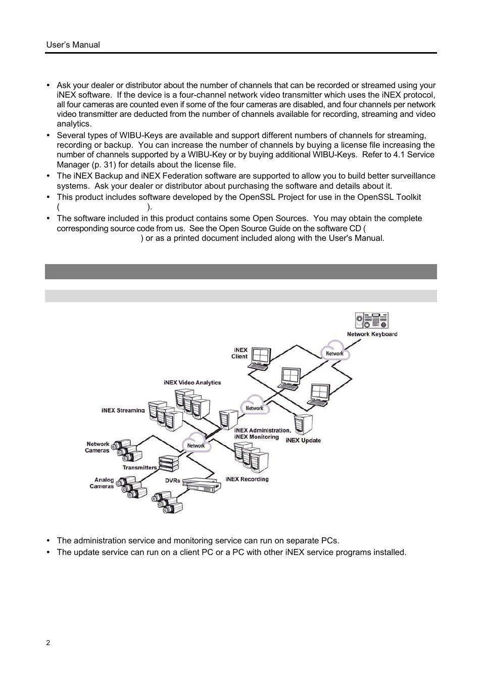 2 system diagram, Multi-server | Eneo iNEX Client User Manual | Page 7 / 164