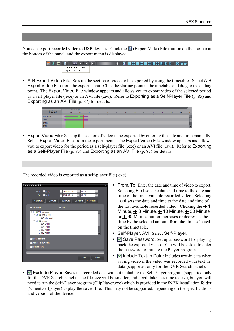 2 exporting recorded video | Eneo iNEX Client User Manual | Page 90 / 164