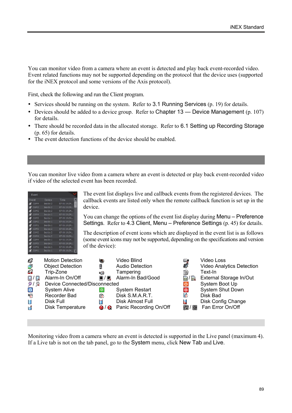 Chapter 8 — event handling, 1 handling a monitoring event, Monitoring video | Eneo iNEX Client User Manual | Page 94 / 164