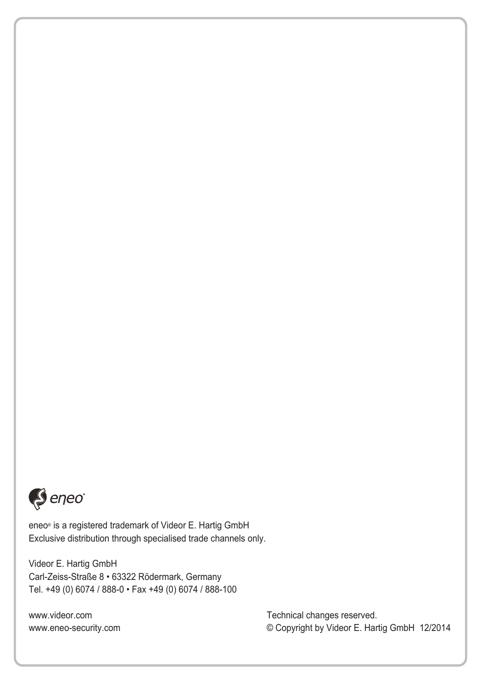 Eneo VMC-32LEDM User Manual | Page 16 / 40