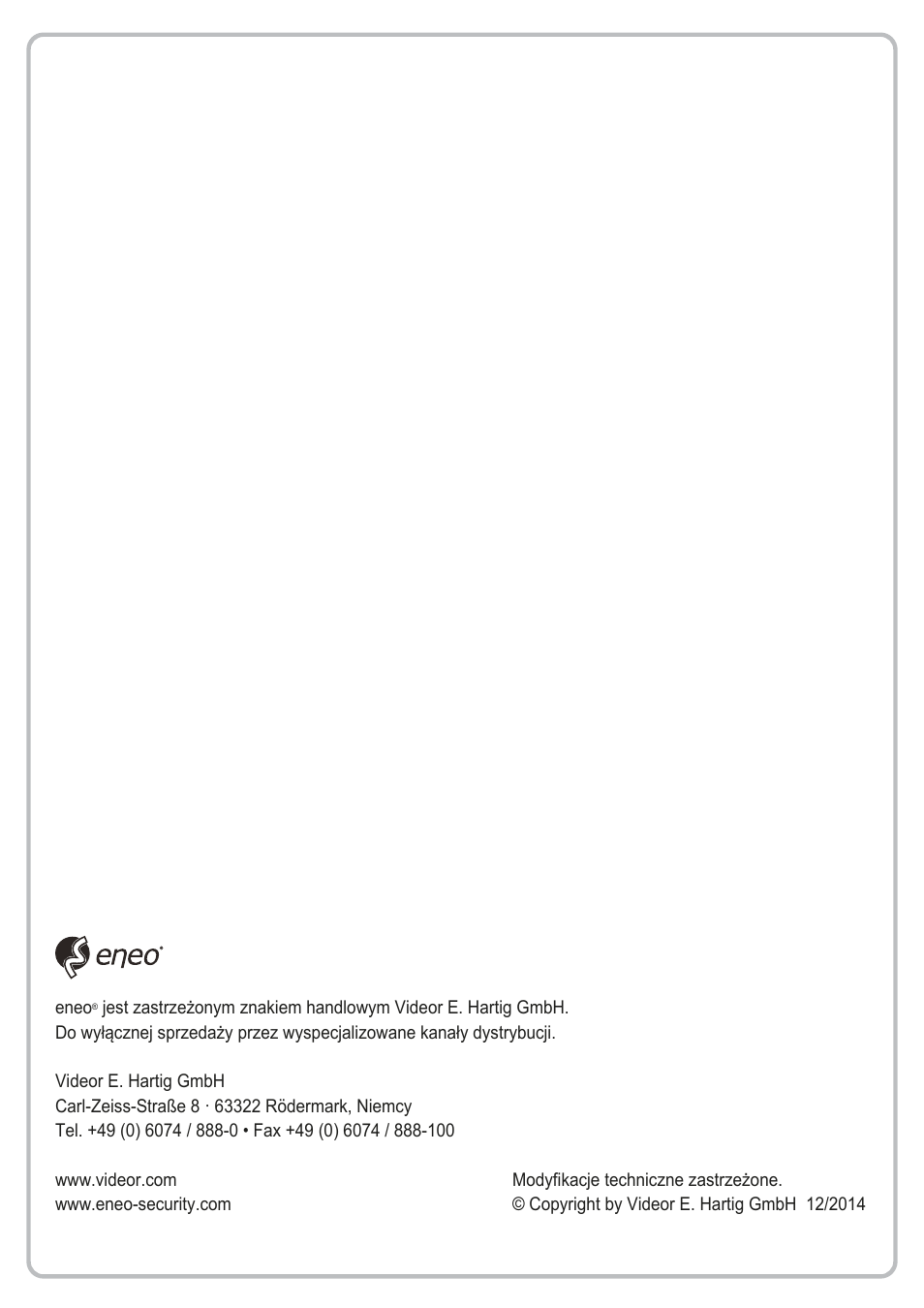 Eneo VMC-32LEDM User Manual | Page 32 / 40
