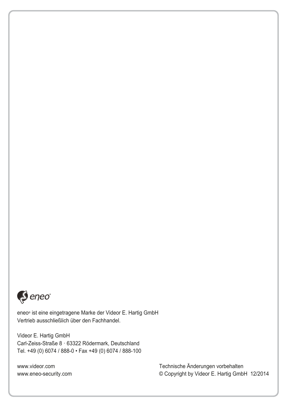 Eneo VMC-32LEDM User Manual | Page 8 / 40