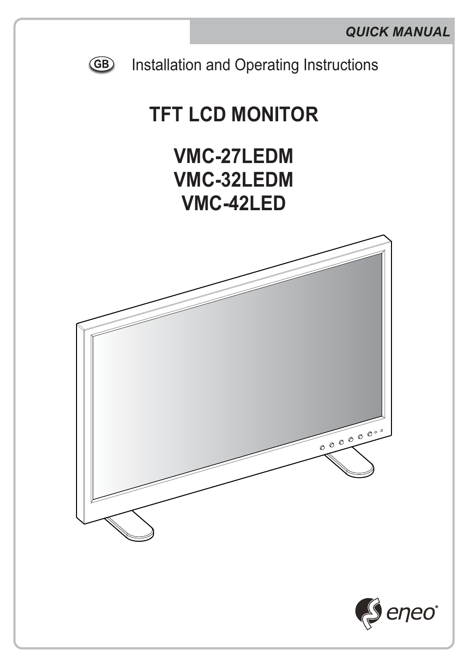 Tft lcd monitor | Eneo VMC-32LEDM User Manual | Page 9 / 40