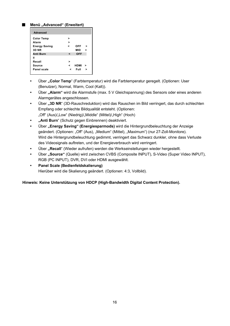 Eneo VMC-27LED User Manual | Page 16 / 60