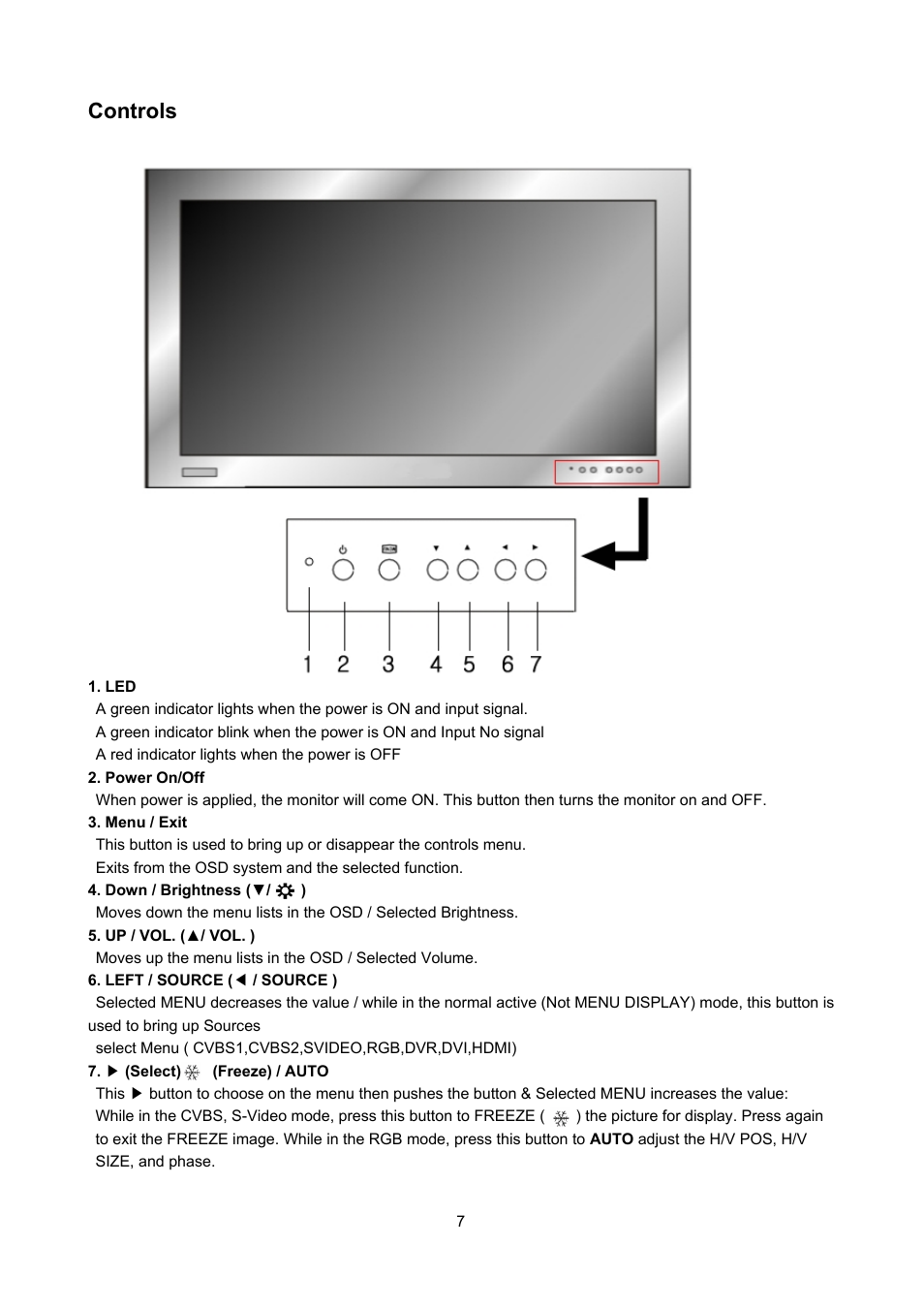 Controls | Eneo VMC-27LED User Manual | Page 27 / 60