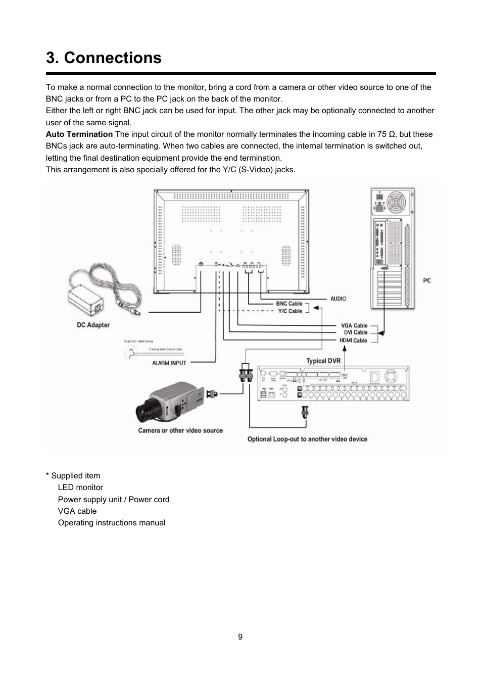 Connections | Eneo VMC-27LED User Manual | Page 29 / 60