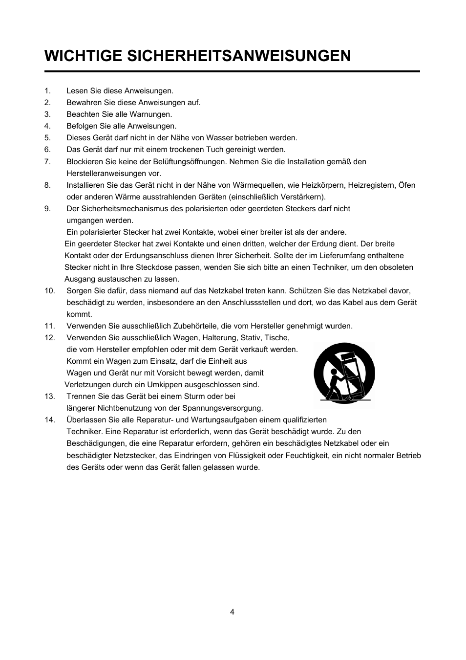 Wichtige sicherheitsanweisungen | Eneo VMC-27LED User Manual | Page 4 / 60