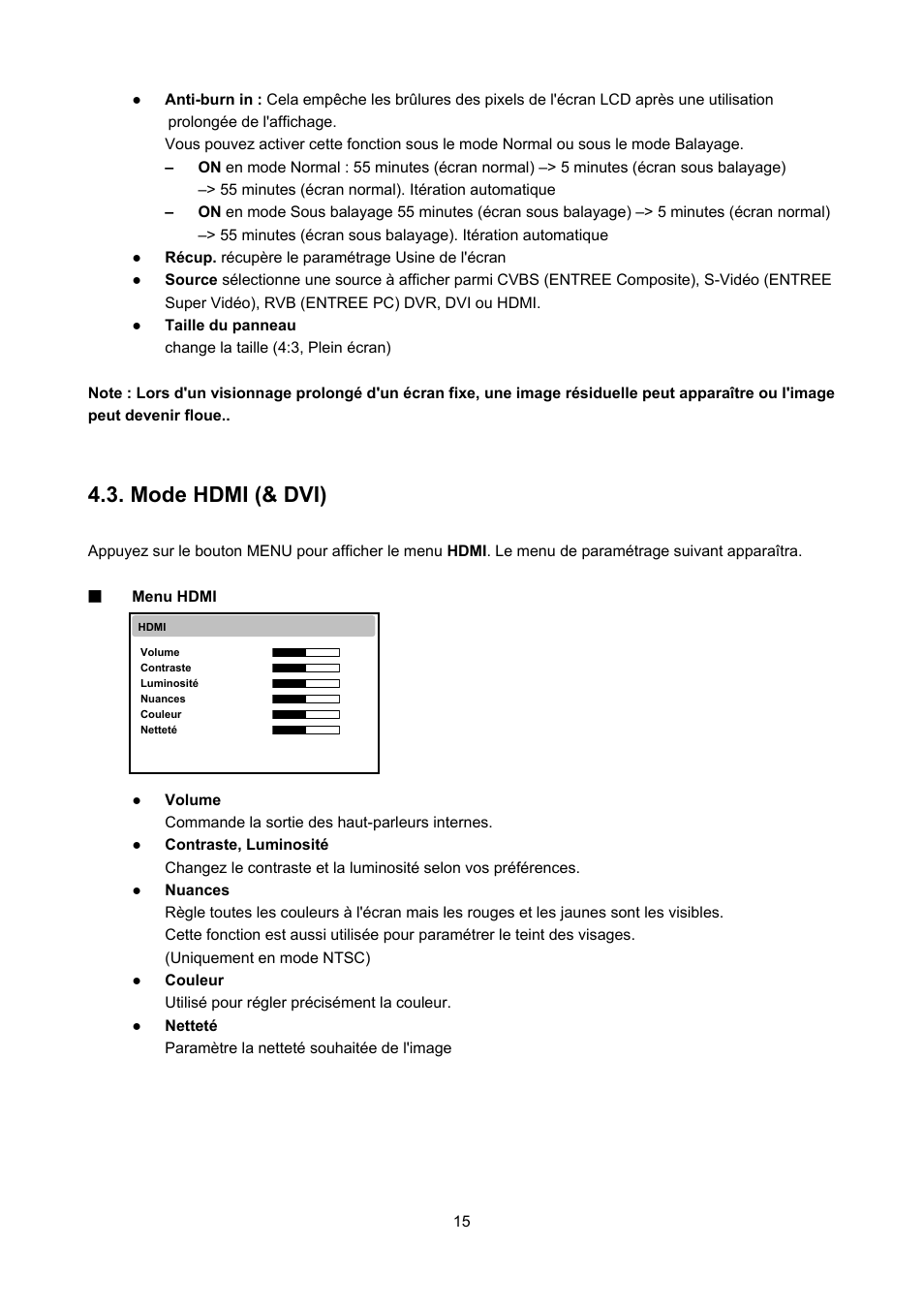 Mode hdmi (& dvi) | Eneo VMC-27LED User Manual | Page 53 / 60