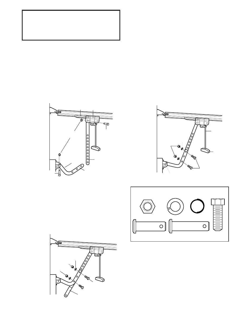 Connect door arm to trolley, Sectional doors only, Installation step 13 | Hole alignment alternative | Chamberlain 9902 User Manual | Page 26 / 40