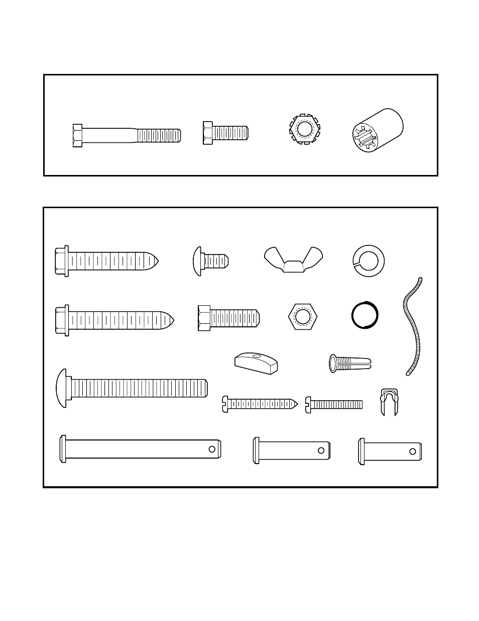 Hardware kits, Hardware, Assembly hardware | Installation hardware | Chamberlain 9902 User Manual | Page 5 / 40