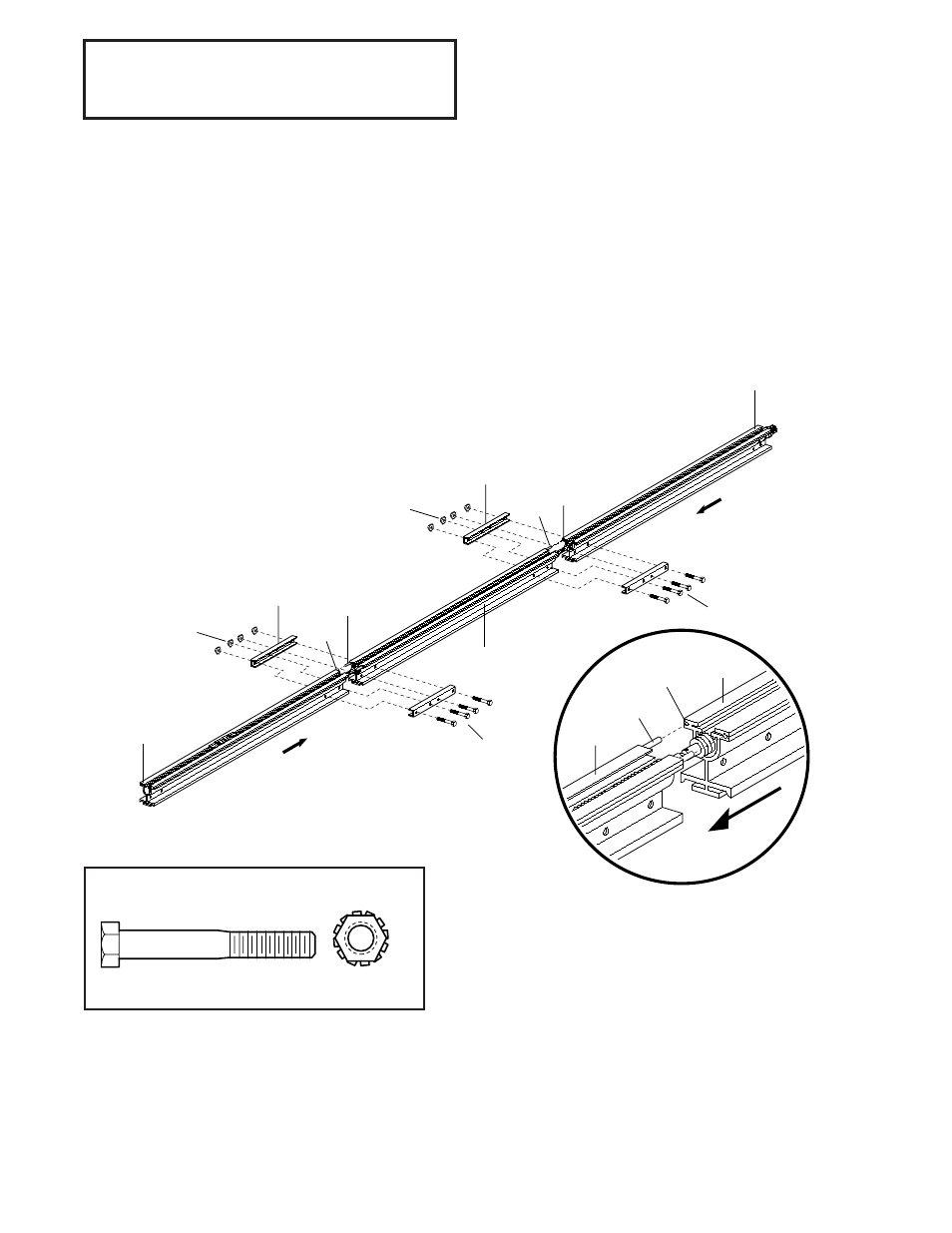 Assembly step 1, Assemble the rail, Continued) | Chamberlain 9902 User Manual | Page 9 / 40