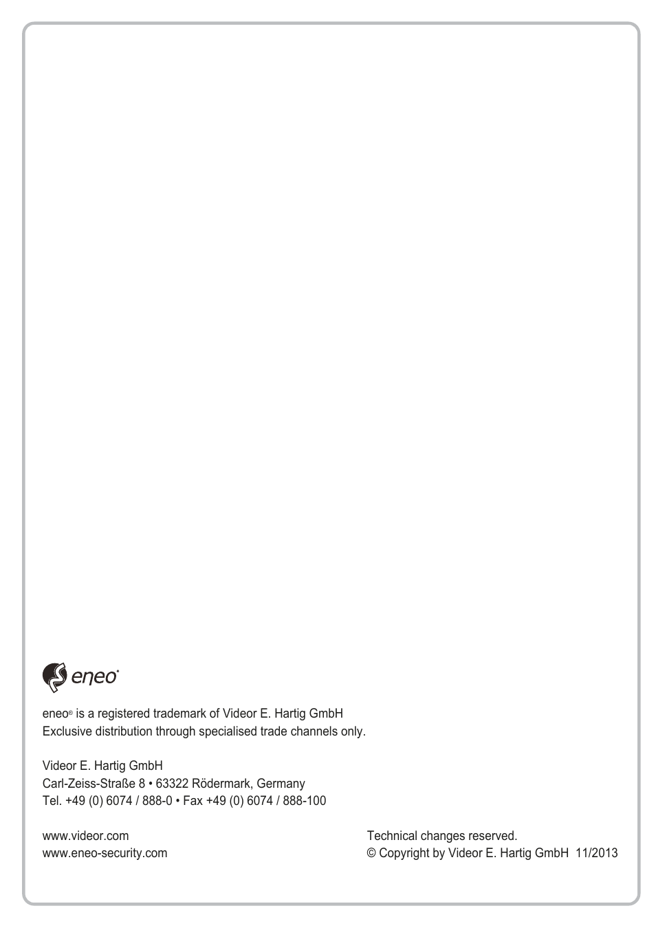 Eneo VMC-17LCDM User Manual | Page 8 / 40