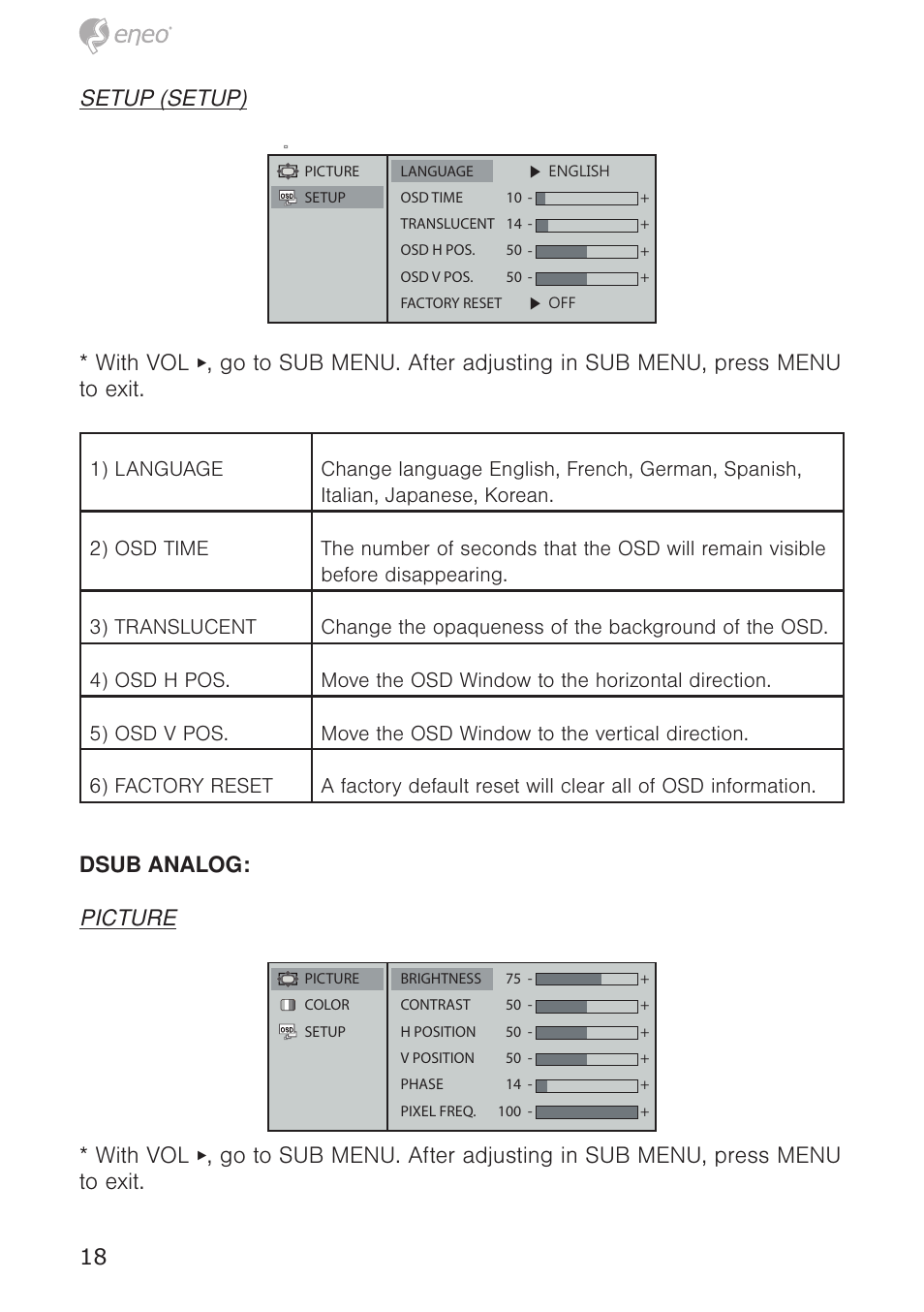 Eneo VMC-10.4LED-CM User Manual | Page 18 / 56