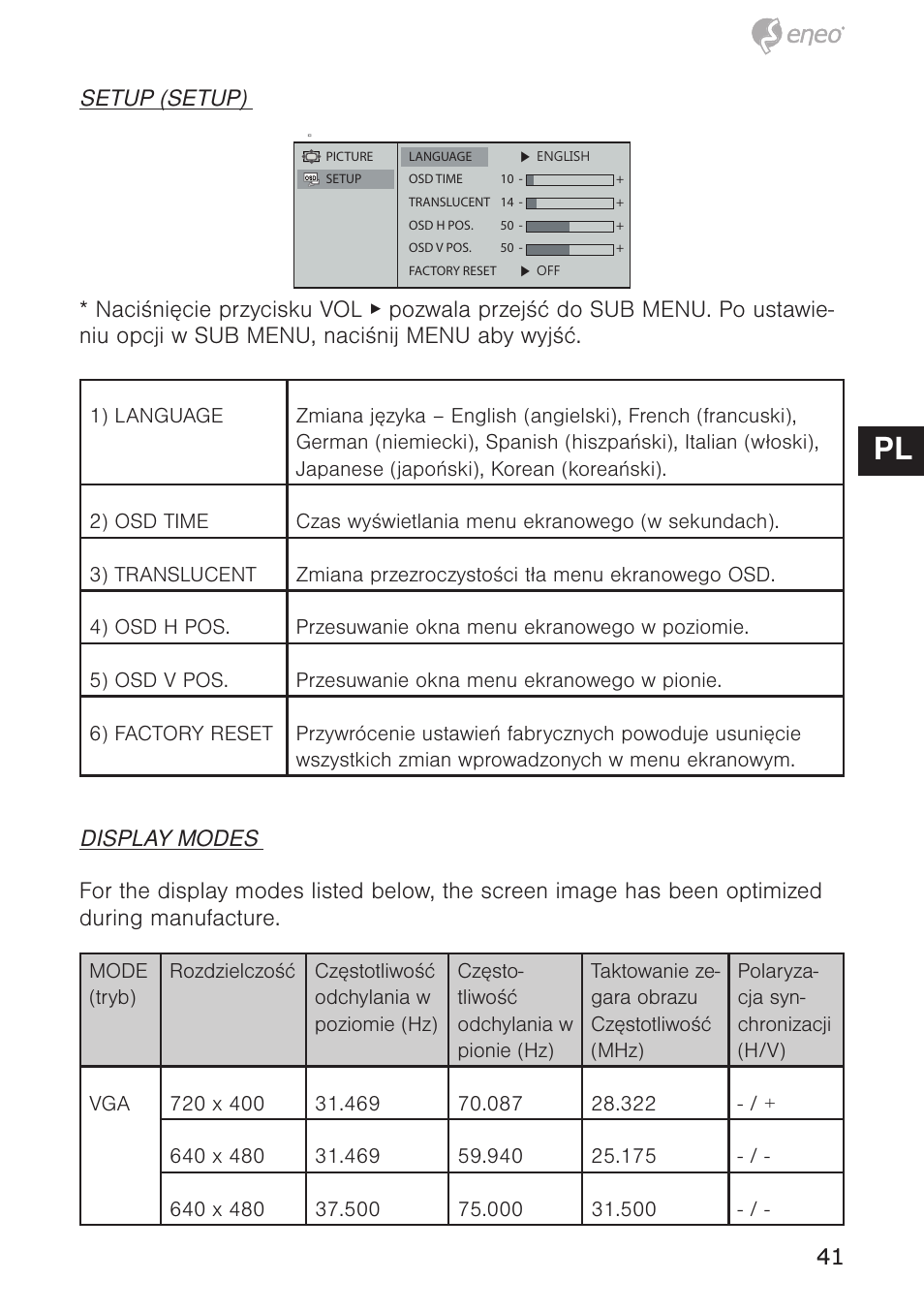 De en fr pl ru | Eneo VMC-10.4LED-CM User Manual | Page 41 / 56
