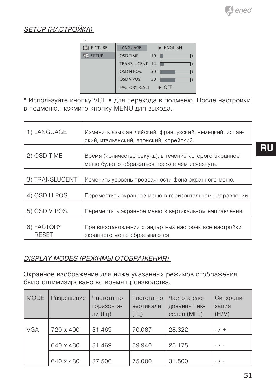De en fr pl ru | Eneo VMC-10.4LED-CM User Manual | Page 51 / 56