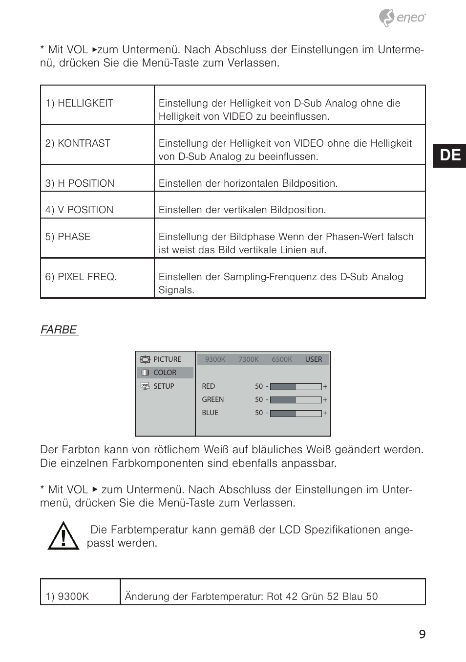 De en fr pl ru | Eneo VMC-10.4LED-CM User Manual | Page 9 / 56