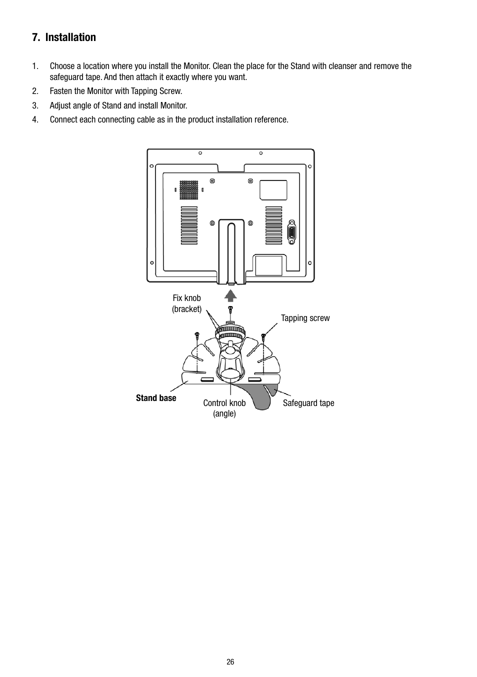 Installation | Eneo VMC-8LCD-CP01B User Manual | Page 26 / 56