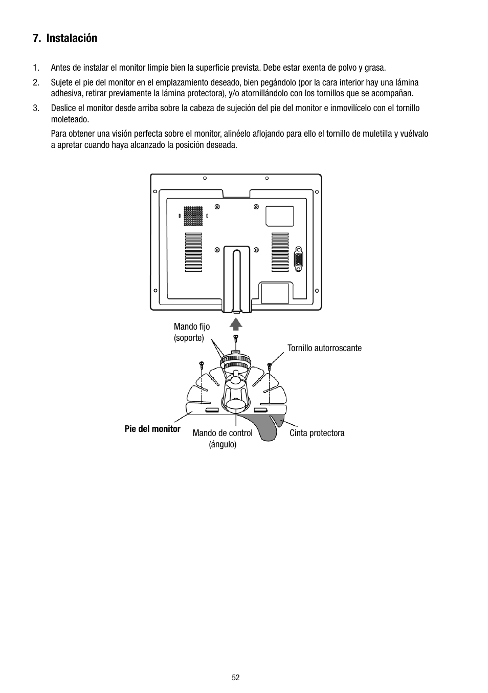 Instalación | Eneo VMC-8LCD-CP01B User Manual | Page 52 / 56