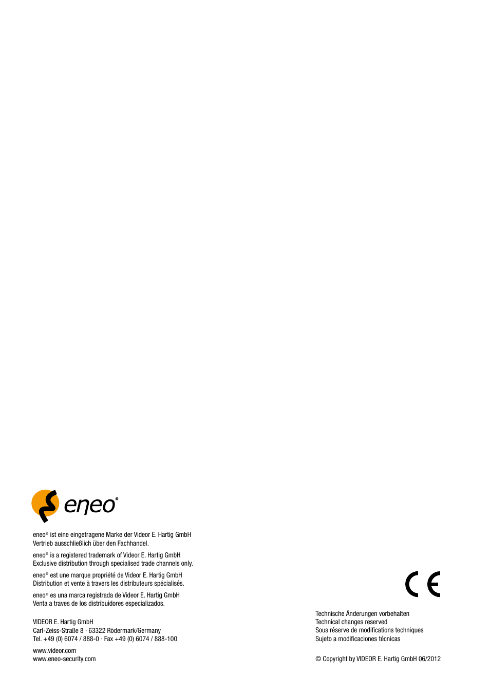 Eneo VMC-8LCD-CP01B User Manual | Page 56 / 56