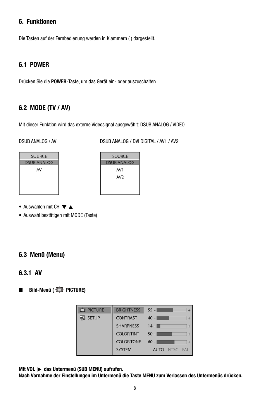 Eneo VMC-8LCD-CP01B User Manual | Page 8 / 56
