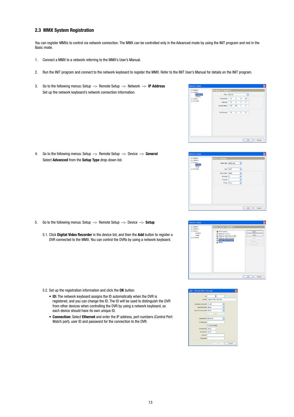 3 mmx system registration | Eneo KBD-NSC-100 User Manual | Page 13 / 40