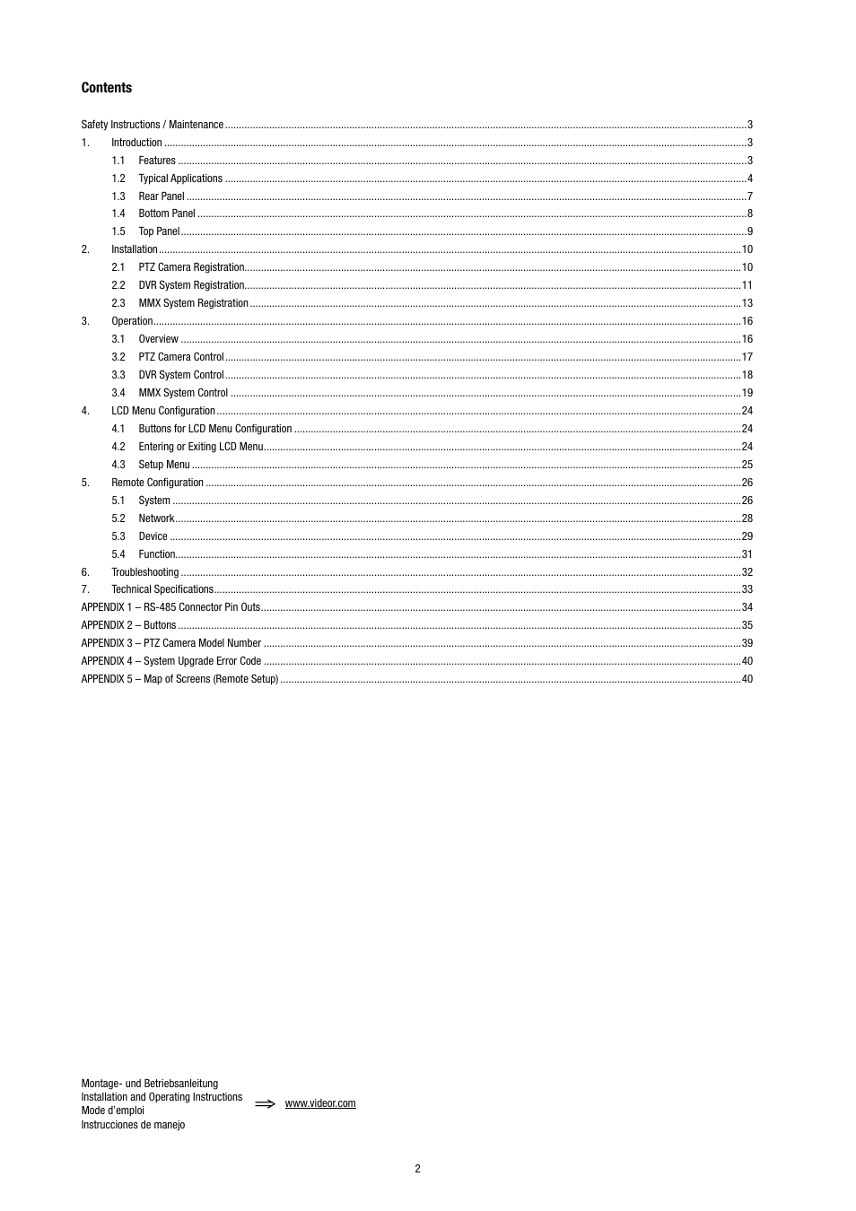 Eneo KBD-NSC-100 User Manual | Page 2 / 40