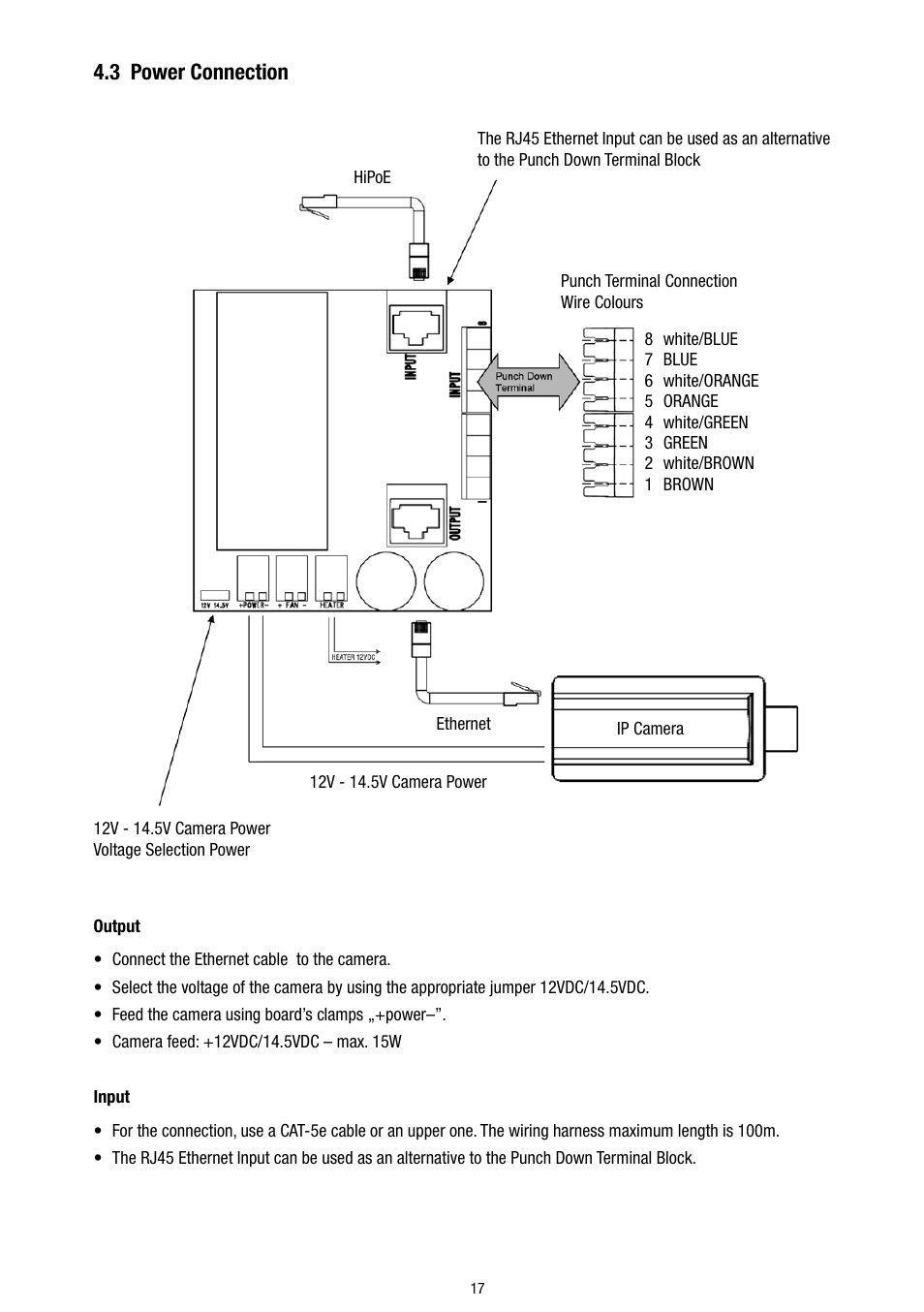 3 power connection | Eneo VTL-300/WW-POEB User Manual | Page 17 / 56
