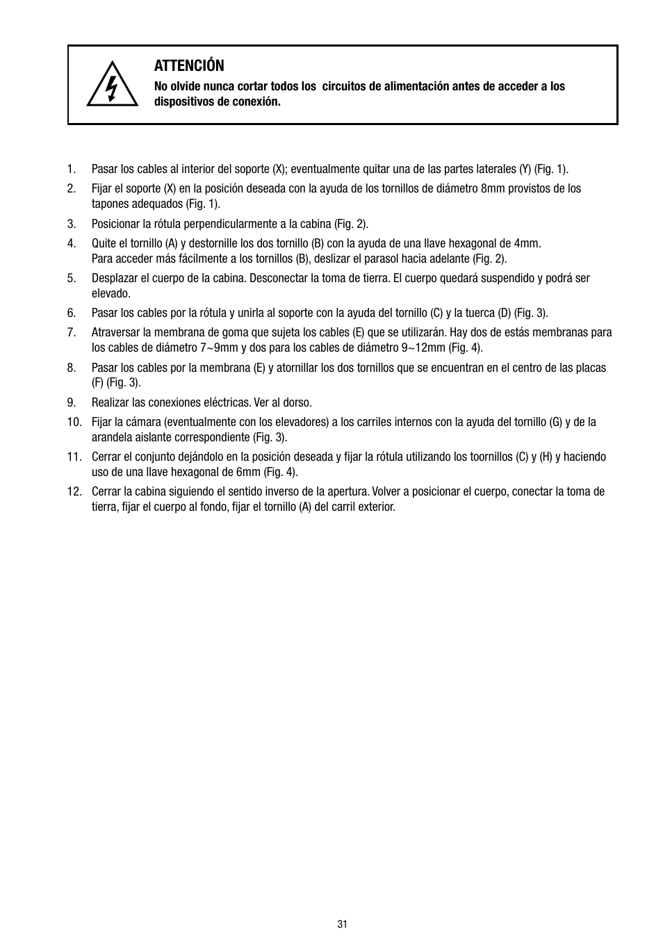 Attención | Eneo VTL-300/WW-POEB User Manual | Page 31 / 56