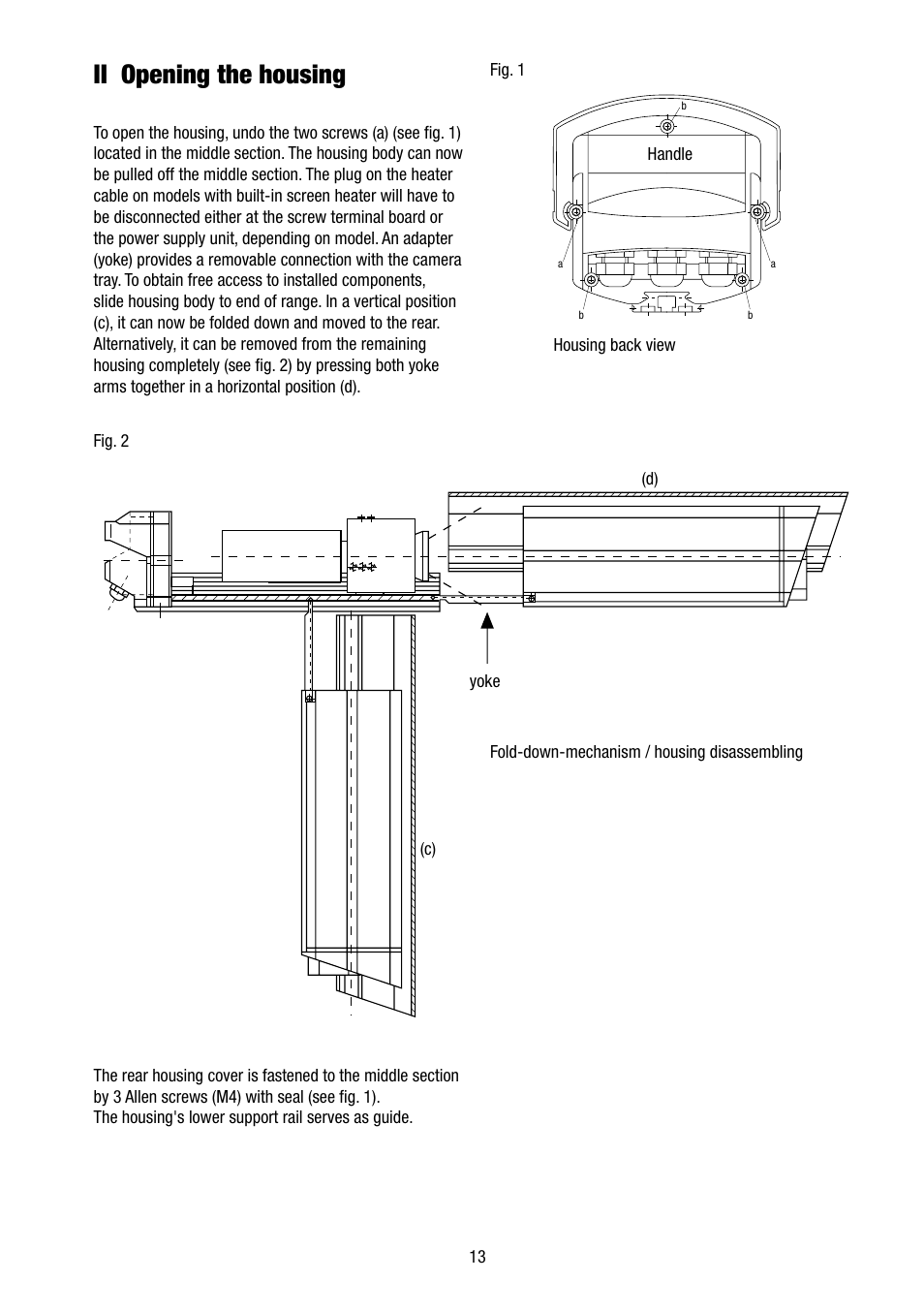 Ii opening the housing | Eneo VHM/ECLKA-W User Manual | Page 13 / 40