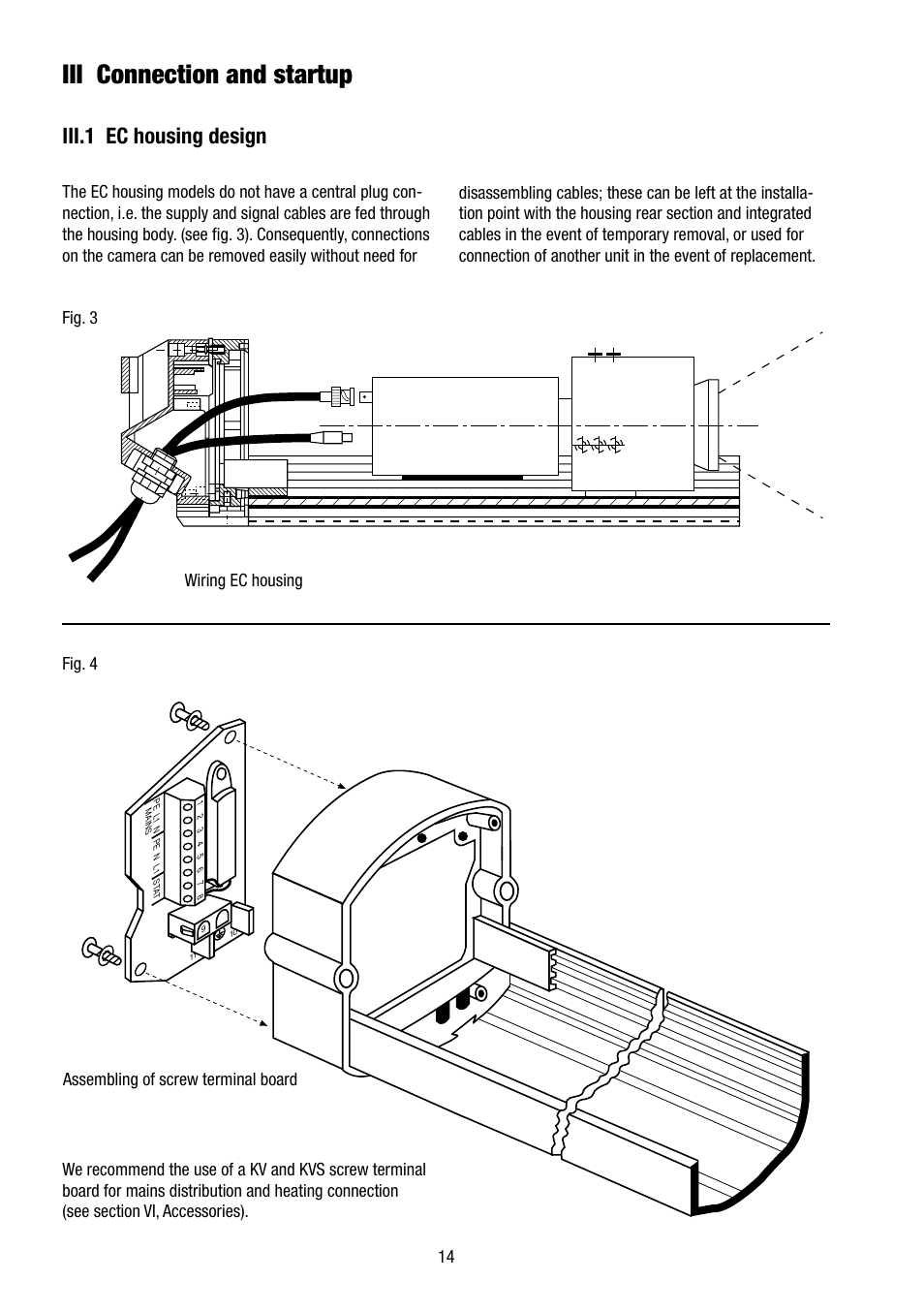 Iii connection and startup, Iii.1 ec housing design | Eneo VHM/ECLKA-W User Manual | Page 14 / 40
