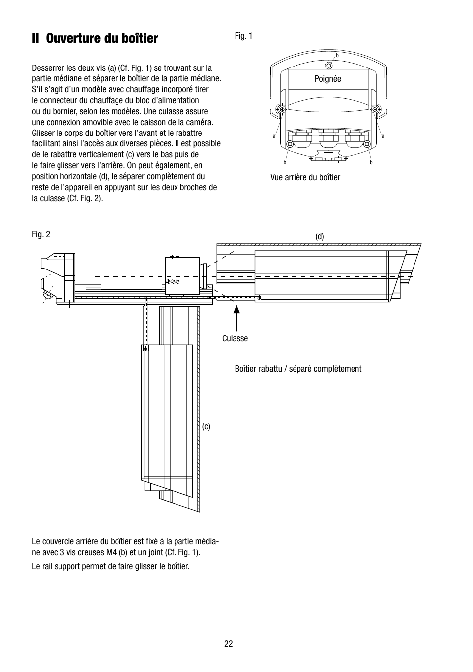 Ii ouverture du boîtier | Eneo VHM/ECLKA-W User Manual | Page 22 / 40
