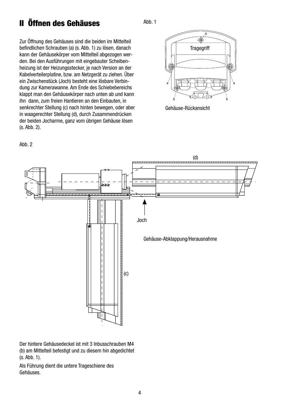 Ii öffnen des gehäuses | Eneo VHM/ECLKA-W User Manual | Page 4 / 40