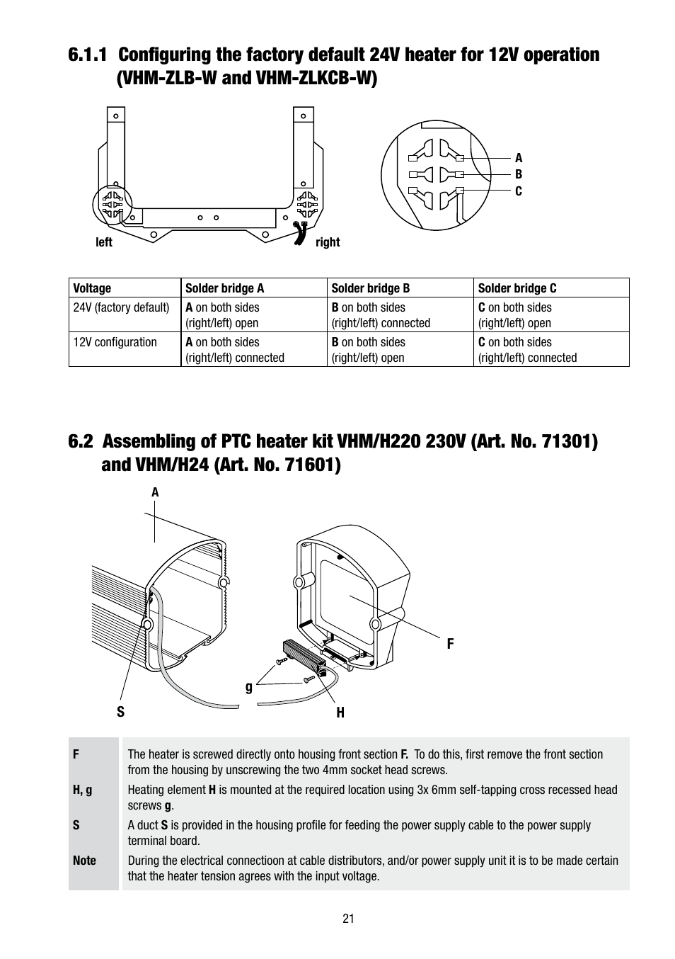 Eneo VHM/ZLB-W User Manual | Page 21 / 52