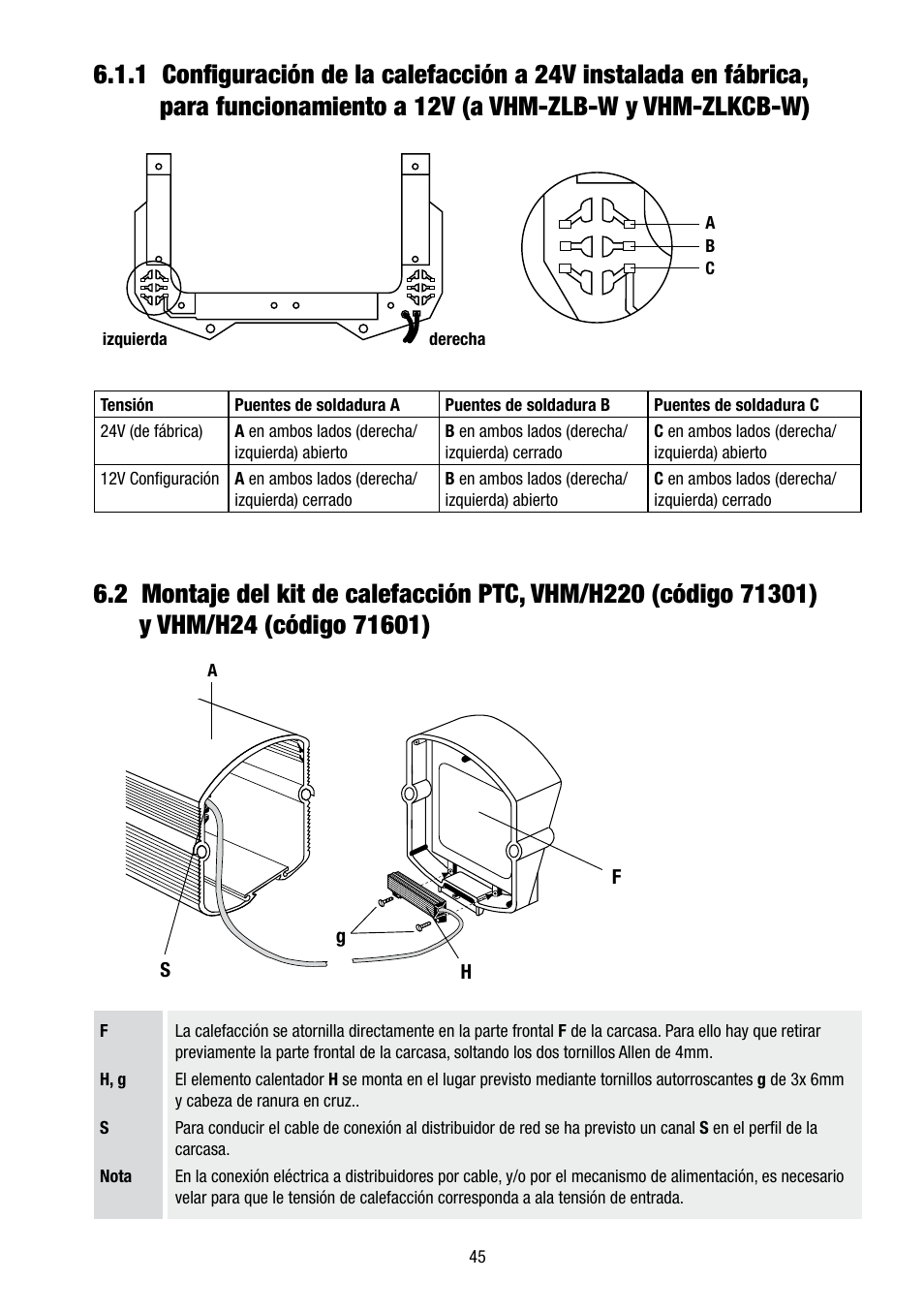 Eneo VHM/ZLB-W User Manual | Page 45 / 52